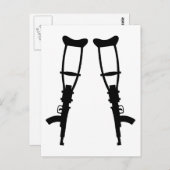 機関銃の松葉杖 – End War Peace ポストカード (正面/裏面)