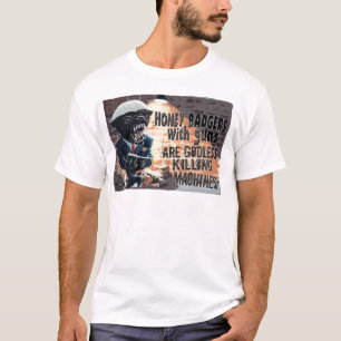 機関銃を持つラーテル Tシャツ