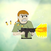 機関銃 ウィンドウサイン (シート3)