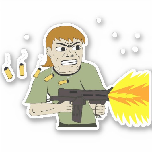 機関銃 シール (正面)