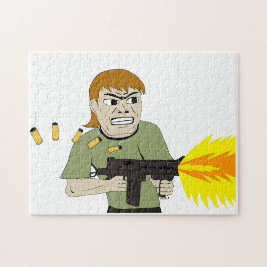 機関銃 ジグソーパズル (横)