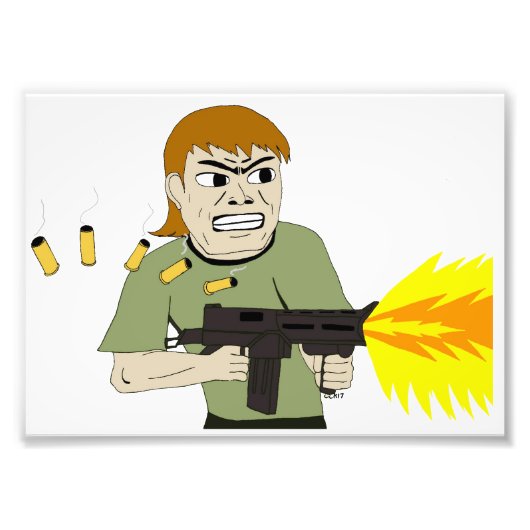 機関銃 フォトプリント            (正面)