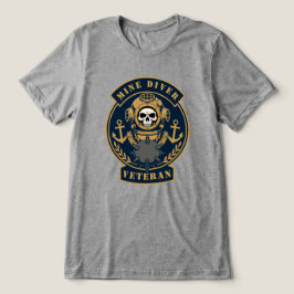 機雷潜水員ベテラン 水中作戦 トライブレンドTシャツ