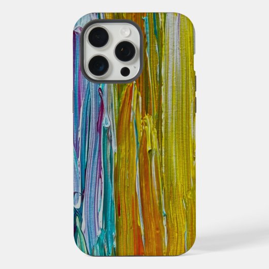櫛でとかれた花畑アート iPhoneケース (裏面)