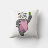 櫛で理容師をするパンダ クッション (裏面)