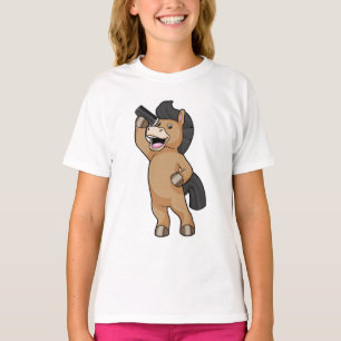 櫛で美容師として馬 Tシャツ