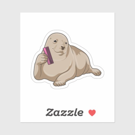 櫛で美容院として封印 シール (シート)