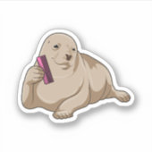 櫛で美容院として封印 シール (正面)