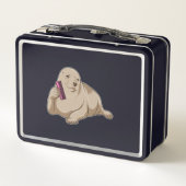 櫛で美容院として封印 メタルランチボックス (裏面)