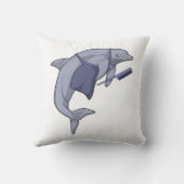 櫛で髪を結うイルカ クッション (裏面)