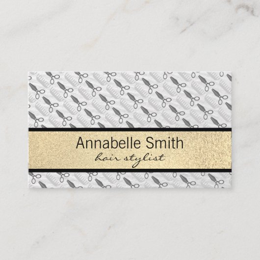 櫛と鞘/美容師 名刺 (正面)