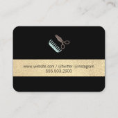 櫛と鞘/美容師 名刺 (裏面)