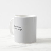 櫛に検出不可能 コーヒーマグカップ (正面左)