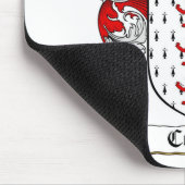 櫛の家紋-櫛の紋章付き外衣 マウスパッド (コーナー)