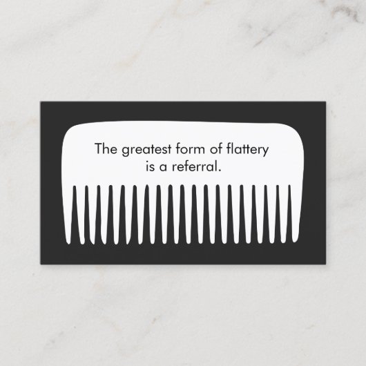 櫛ヘアサロン顧客紹介カード 紹介カード (正面)