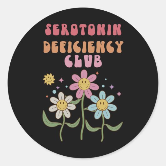 欠乏クラブメンタルヘルス不安うつ病 ラウンドシール (正面)