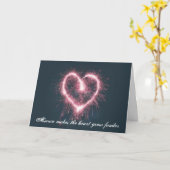 欠勤がハートを温める カード (黄色い花)