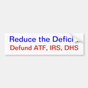 欠損を減らして下さい: Defundそれら バンパーステッカー