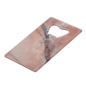 欠陥のあるピンク大理石 クレジットカード栓抜き (裏面アングル)