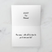 次にあなたの楽しむ退職をスイング カード (内部)