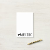 次ににか。 農場トラクターのメモ帳 ポストイット (デスク上)