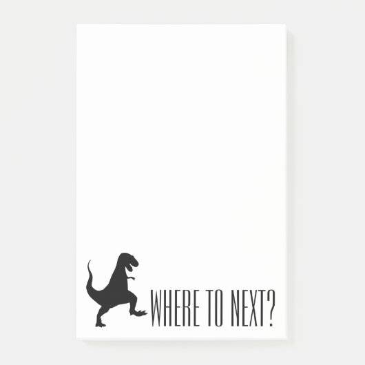 次ににか。 Tレックスの恐竜モンスターのメモ帳 ポストイット (正面)