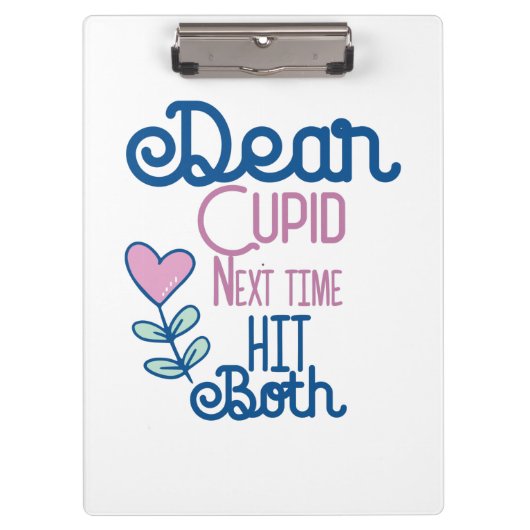 次に両方にヒットしたカップルのギフト クリップボード (正面)
