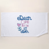 次に両方にヒットしたカップルのギフト ビーチタオル (正面)