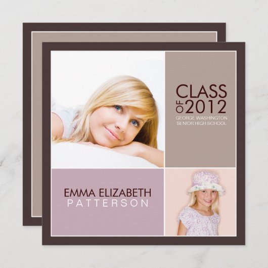 次に卒業パーテモダンィー招待状 招待状 (正面/裏面)