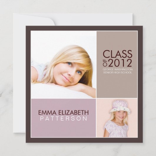 次に卒業パーテモダンィー招待状 招待状 (正面)