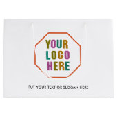 次のことができる大きな紙の買い物カスタマイズ袋 ラージペーパーバッグ (正面)