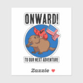 次のアドベンチャーレッドおもしろい(鳥)ショウジョウコウカンチョウへ シール (シート)