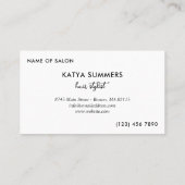 次のアポイントメントにロゴ美容師を追加 予約カード (裏面)