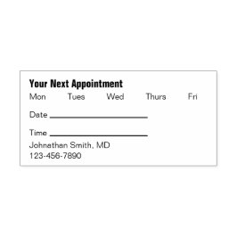 次のアポイントメントのリマインダー セルフインキングスタンプ