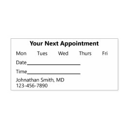 次のアポイントメントのリマインダー(Doctor's Office) セルフインキングスタンプ
