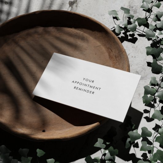 次のアポイントメントの会社名を最小化 予約カード