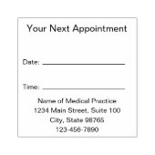 次のアポイントメントの医療業務テンプレート ラバースタンプ (インプリント)