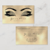 次のアポイントメントの点滅の拡張グリッター金ゴールド 予約カード (正面/裏面)