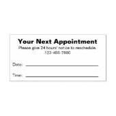 次のアポイントメントは24与え時間の通知を受け取る セルフインキングスタンプ (デザイン)