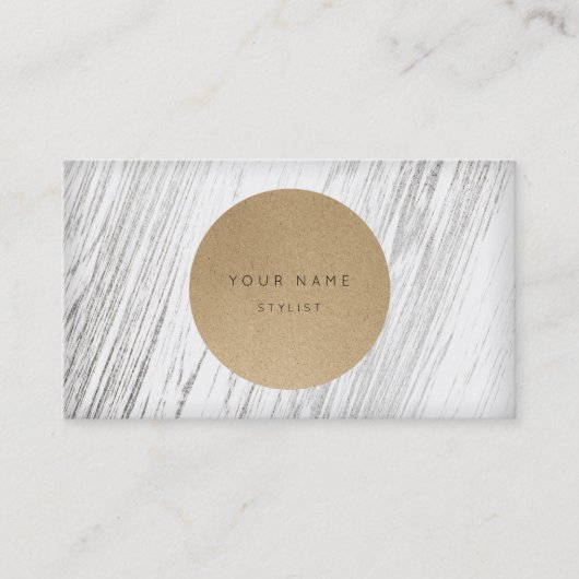 次のアポイントメントサークルクラフトシルバーホワイトウッド 予約カード (正面)