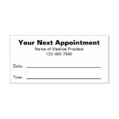 次のアポイントメントドクターオフィス文字テンプレート セルフインキングスタンプ (デザイン)