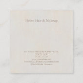 次のアポイントメントニュートラルミニマルテクスチャ スクエア名刺 (裏面)