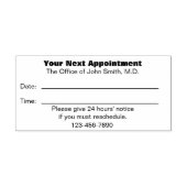次のアポイントメントリマインダーテンプレート セルフインキングスタンプ (デザイン)
