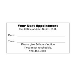 次のアポイントメントリマインダーテンプレート セルフインキングスタンプ