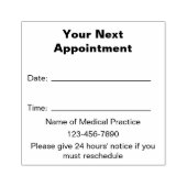 次のアポイントメント医師の実践テンプレート ラバースタンプ (インプリント)