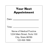 次のアポイントメント患者リマインダーテンプレート ラバースタンプ (インプリント)