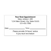 次のアポイントメント患者リマインダー医師 セルフインキングスタンプ (デザイン)