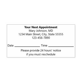 次のアポイントメント患者リマインダー医師 セルフインキングスタンプ