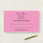 次のアポイントメント美しいサロンピンクとブラック ポストイット (デスク)