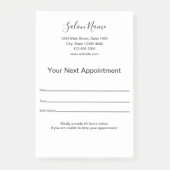 次のアポイントメント美しいサロン白黒 ポストイット (正面)